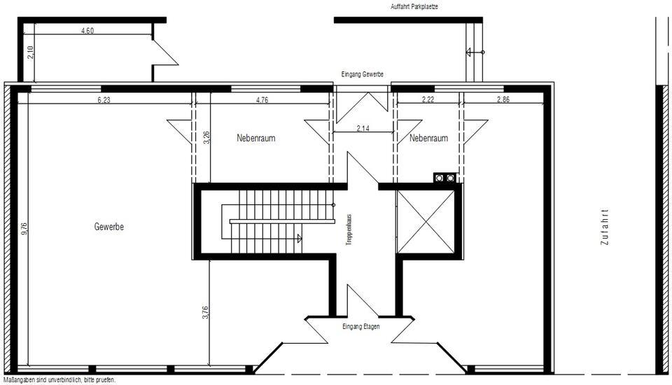 Großzügiges Gewerbe mit Parkfläche zimmer