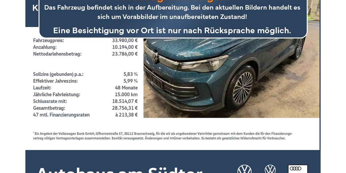 VW Tiguan 49.426 km 33.980 &euro; Rietberg 33397