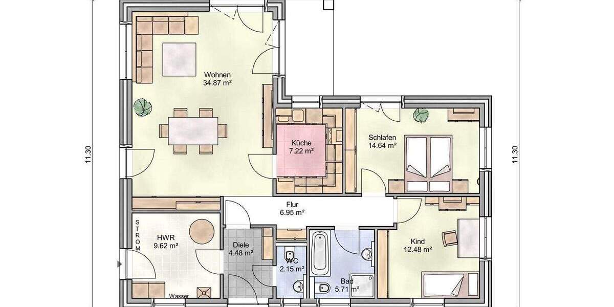 Bungalow Hartenholm - 3 Zimmer, 101 m&sup2;, 407.110&euro; | Angebot:25665235