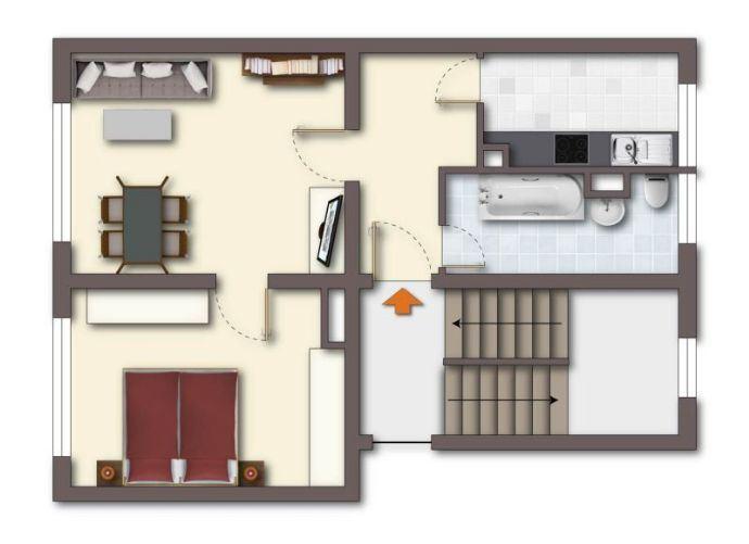 Dachgeschoßwohnung Zwenkau - 2 Zimmer, 47 m&sup2;, 380&euro; | Angebot:26336994