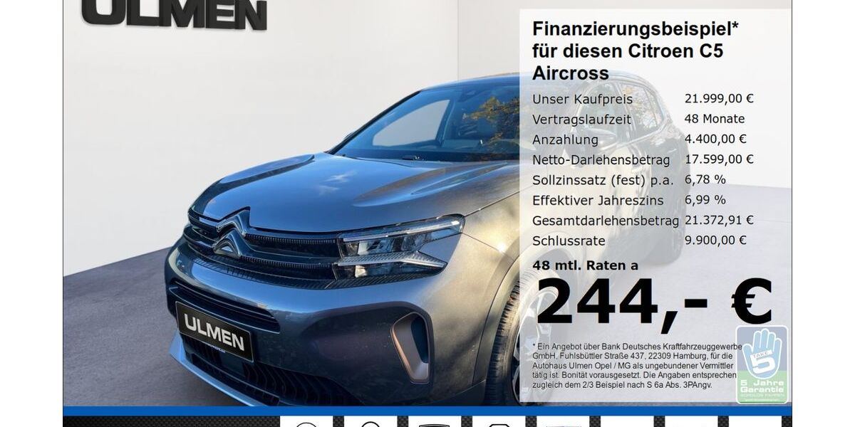 Citroen C5 Aircross 35.250 km 20.850 &euro; Düsseldorf 40231