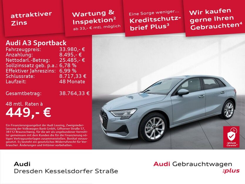 Audi A3 16.219 km 33.980 € Dresden 01169