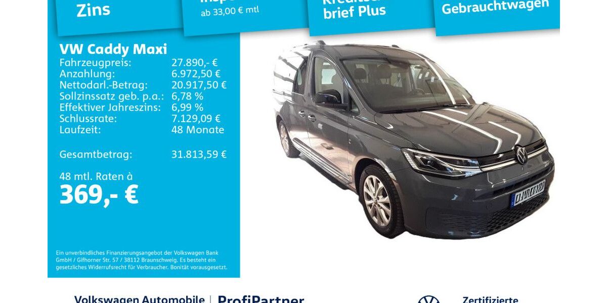 VW Caddy Maxi 96.154 km 27.890 &euro; Dresden 01067