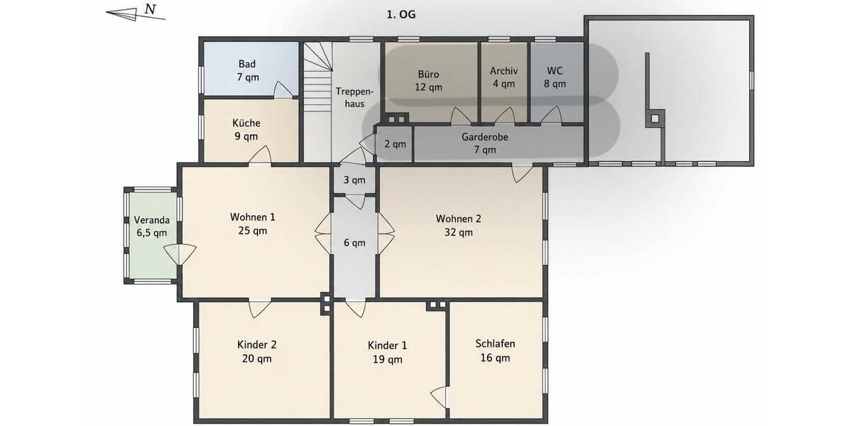 Etagenwohnung Blankenburg (Harz) - 4.5 Zimmer, 148 m&sup2;, 850&euro; | Angebot:26647820