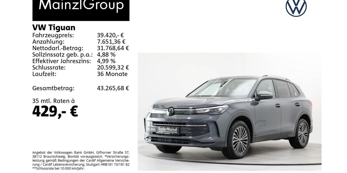 VW Tiguan 45.000 km 38.850 &euro; Feldkirchen/Westerham 83620