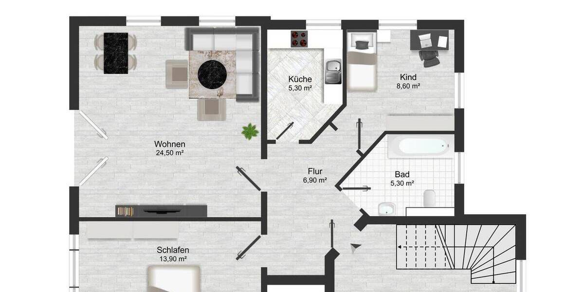 Etagenwohnung Coswig Brockwitz - 3 Zimmer, 66 m&sup2;, 149.000&euro; | Angebot:25666769