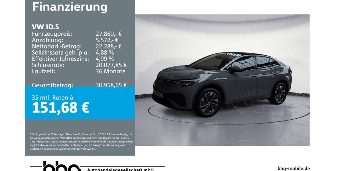 VW ID.5 27.692 km 25.420 &euro; Ettlingen 76275