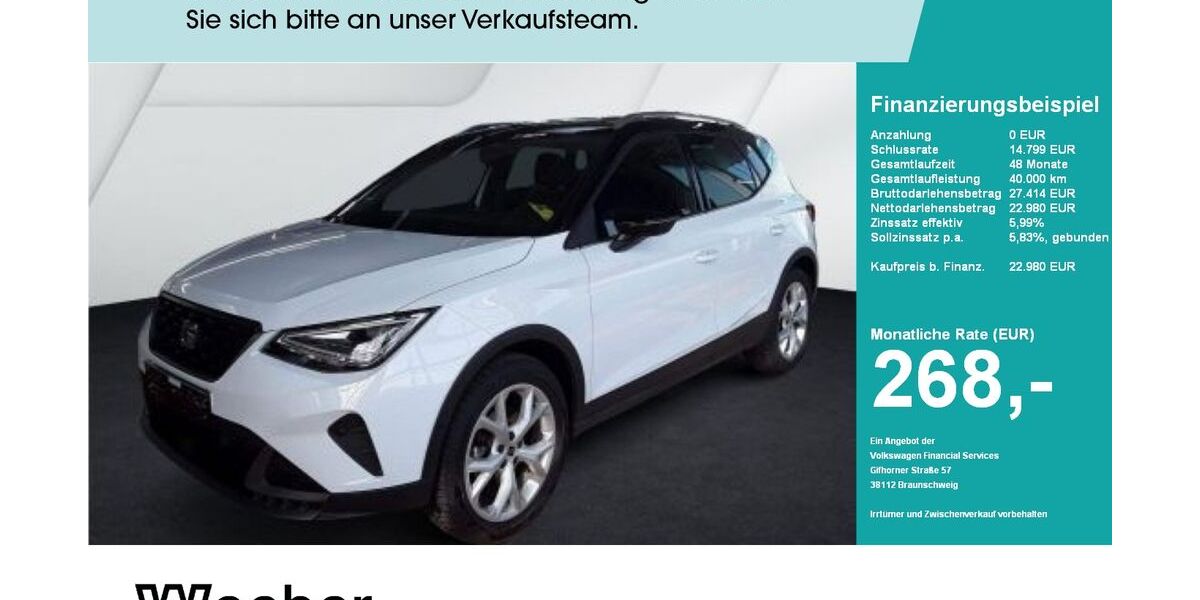 Seat Arona 20.292 km 22.980 &euro; Weil der Stadt 71263