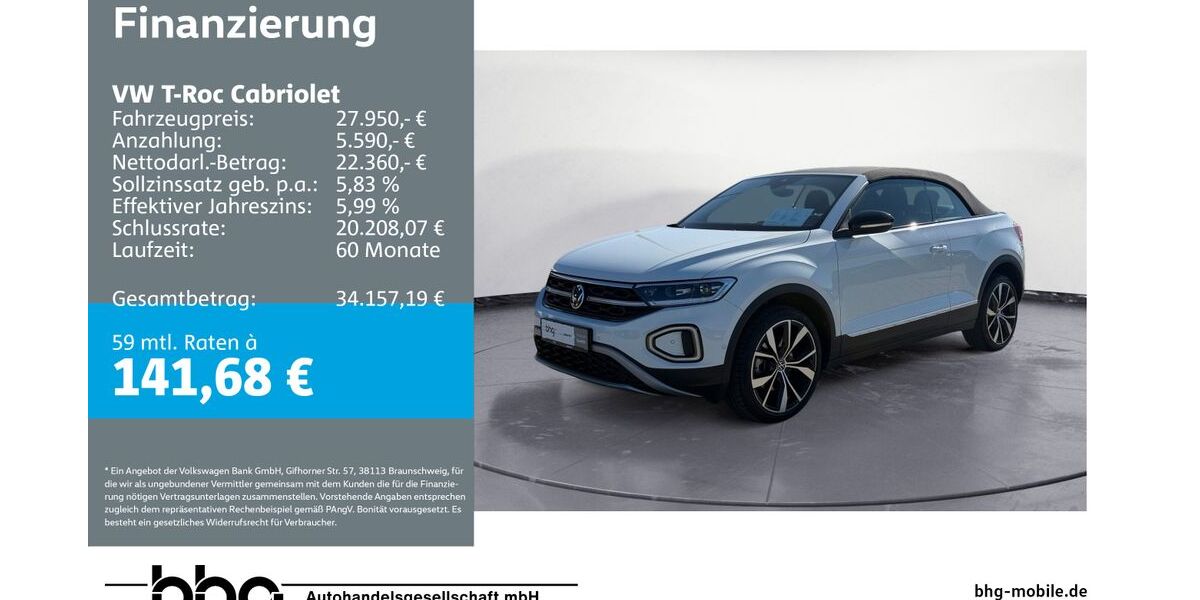 VW T-Roc 25.276 km 27.950 &euro; Balingen 72336