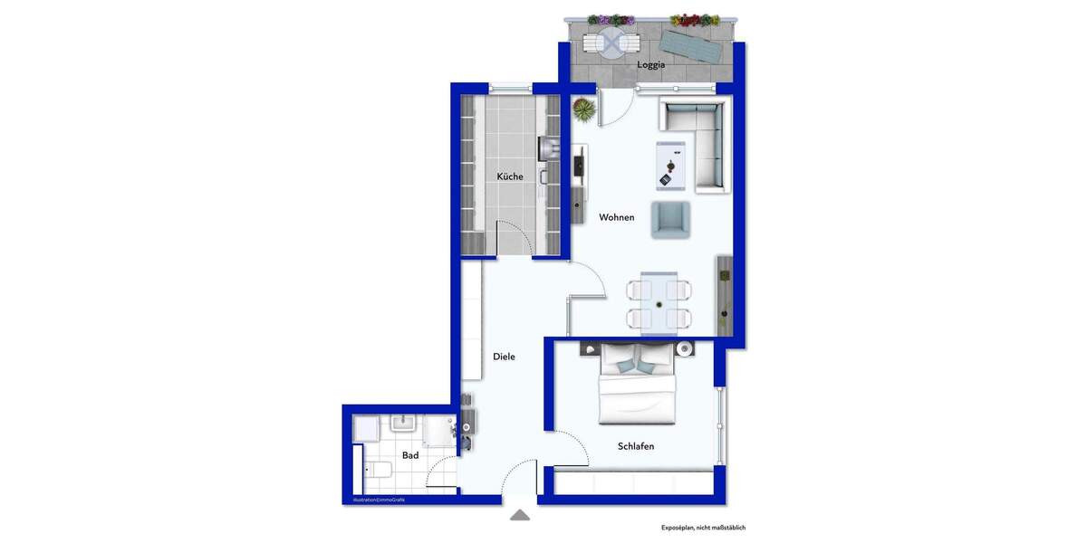 Etagenwohnung Brühl - 2 Zimmer, 69 m&sup2;, 259.000&euro; | Angebot:25687368