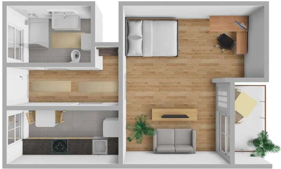 Wohnung zum Mieten in Ludwigshafen 590 € 34 m²