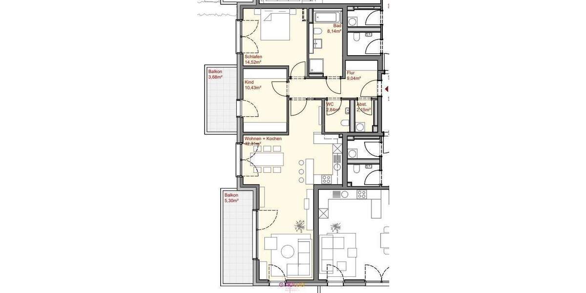 Etagenwohnung Wolfsburg Reislingen - 3 Zimmer, 99 m&sup2;, 368.800&euro; | Angebot:22016101