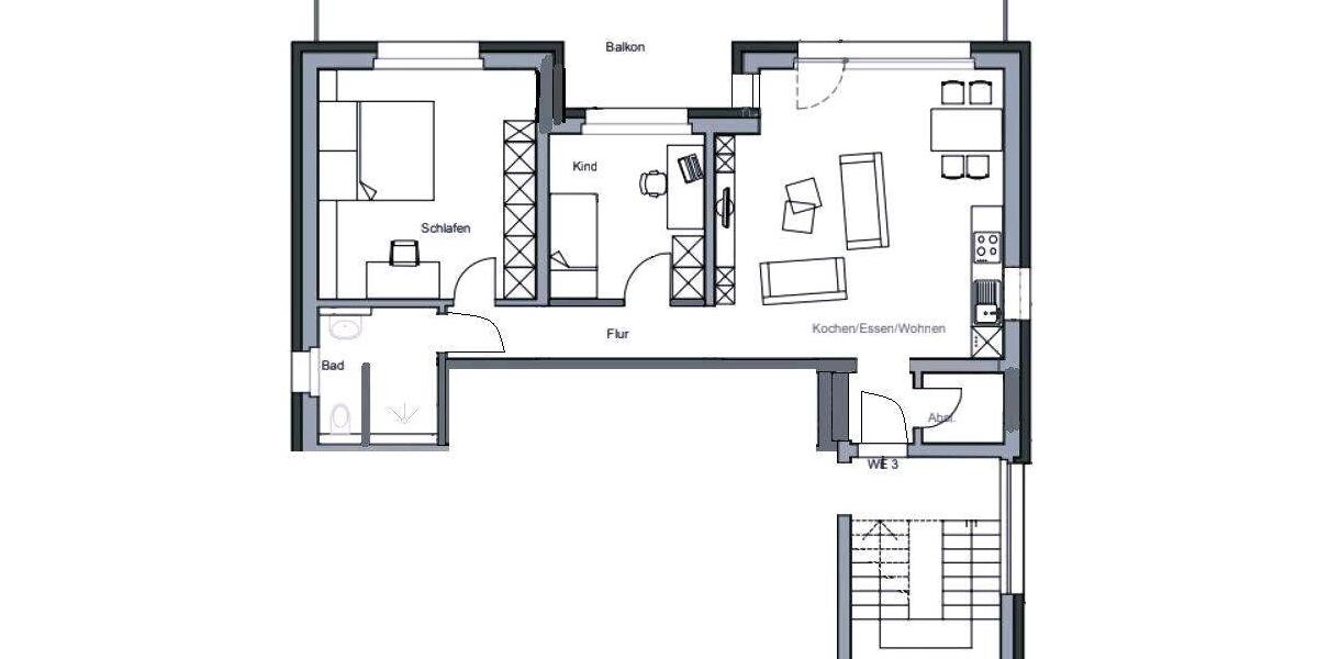 Etagenwohnung Großostheim - 4.5 Zimmer, 127 m&sup2;, 1.590&euro; | Angebot:26024613