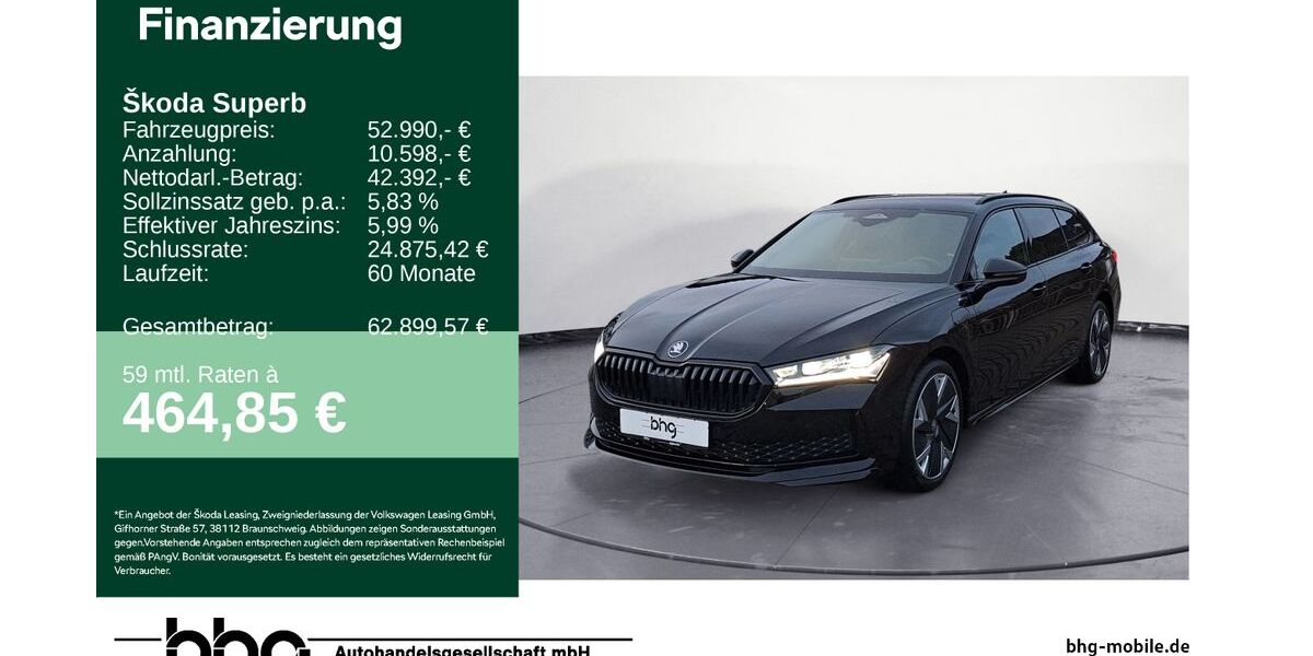 Skoda Superb 1.993 km 52.990 &euro; Ettlingen 76275