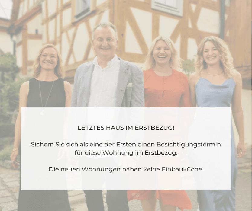 ERSTBEZUG! LETZES HAUS! Größere 4-Zimmer-Wohnung mit 2 Bädern und West-Loggia