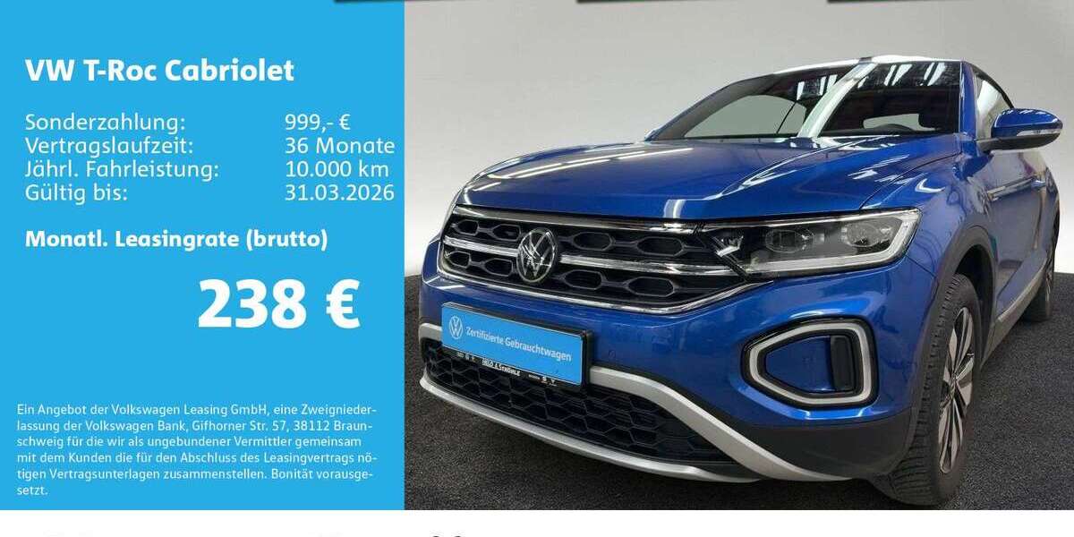 VW T-Roc 17.770 km 25.231 &euro; Neu-Ulm 89231