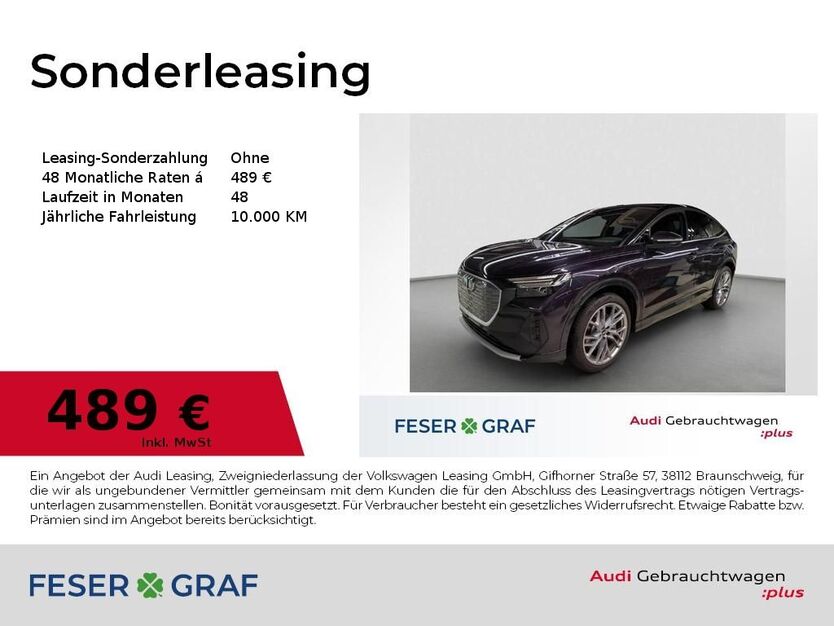 Audi Q4 8.894 km 53.910 € Nürnberg 90411
