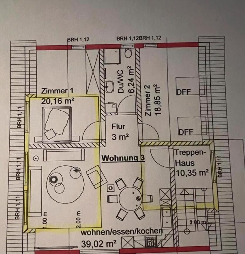 Schöne helle 3 Zimmerwohnung zimmer