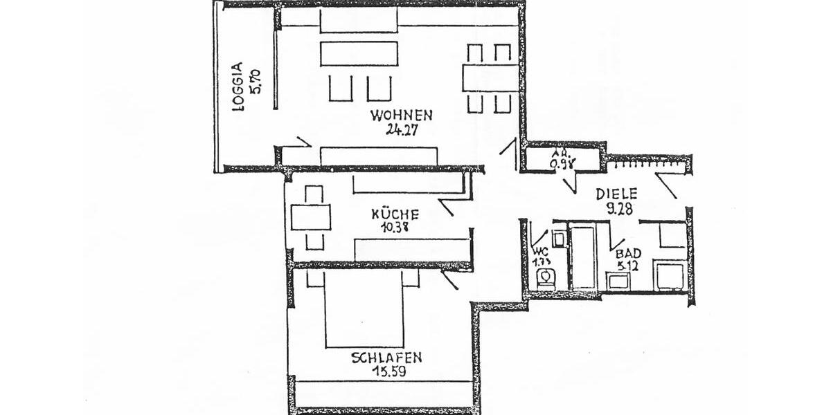 Zentrale 2-Zimmer-PANORAMA-Wohnung, Balkon, EBK, Garage zimmer