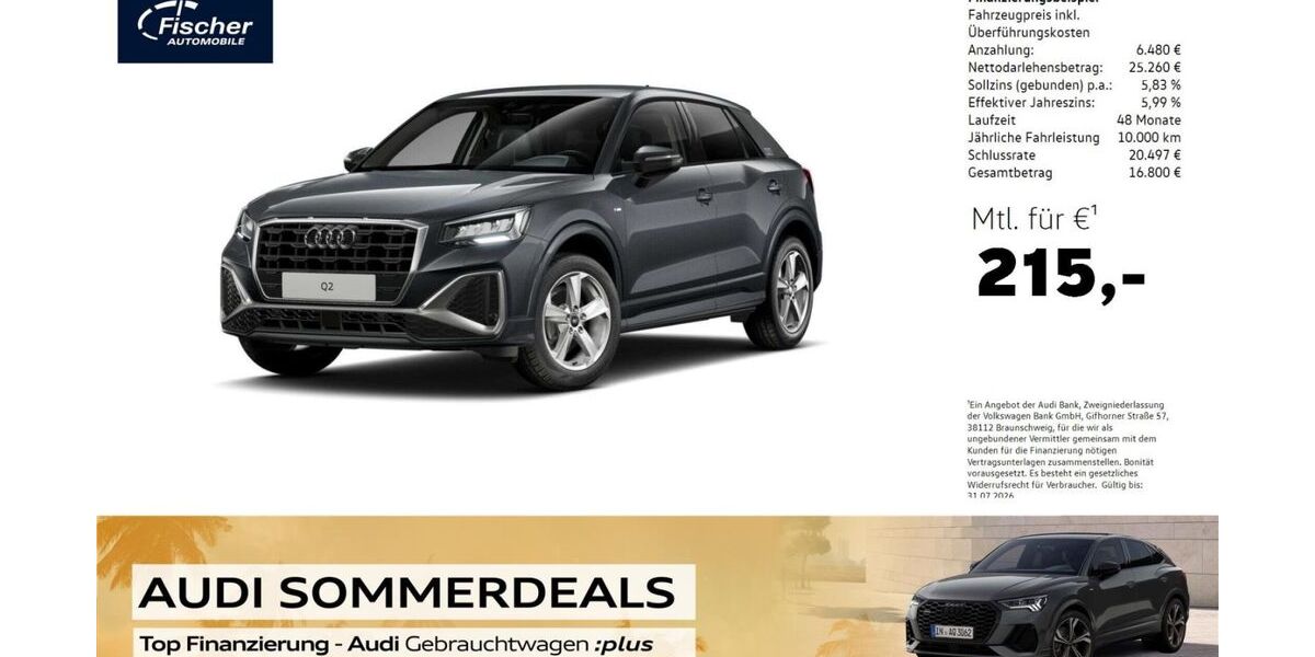 Audi Q2 5.705 km 31.740 &euro; Neumarkt 92318