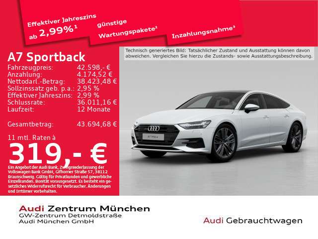 Audi A7 83.800 km 42.598 € München 80935
