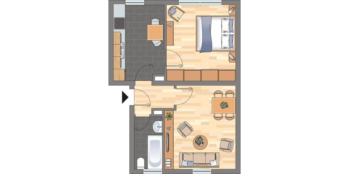 Erdgeschoßwohnung Übach-Palenberg Palenberg - 2.5 Zimmer, 50 m&sup2;, 369&euro; | Angebot:25535330