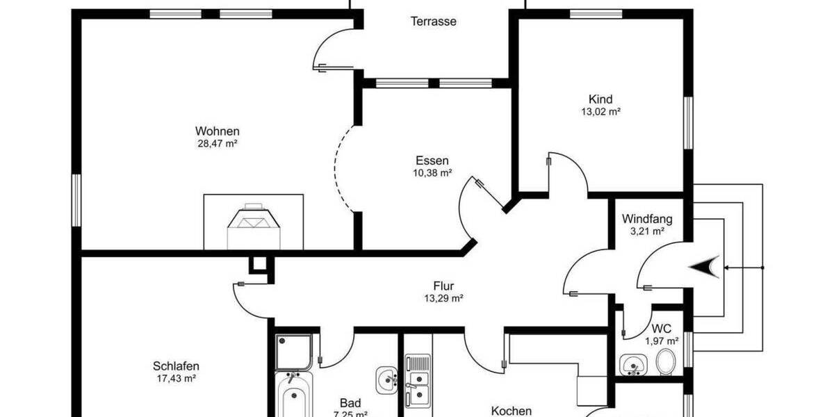 Bungalow Storkow (Mark) Storkow - 3 Zimmer, 110 m&sup2;, 390.000&euro; | Angebot:25753431
