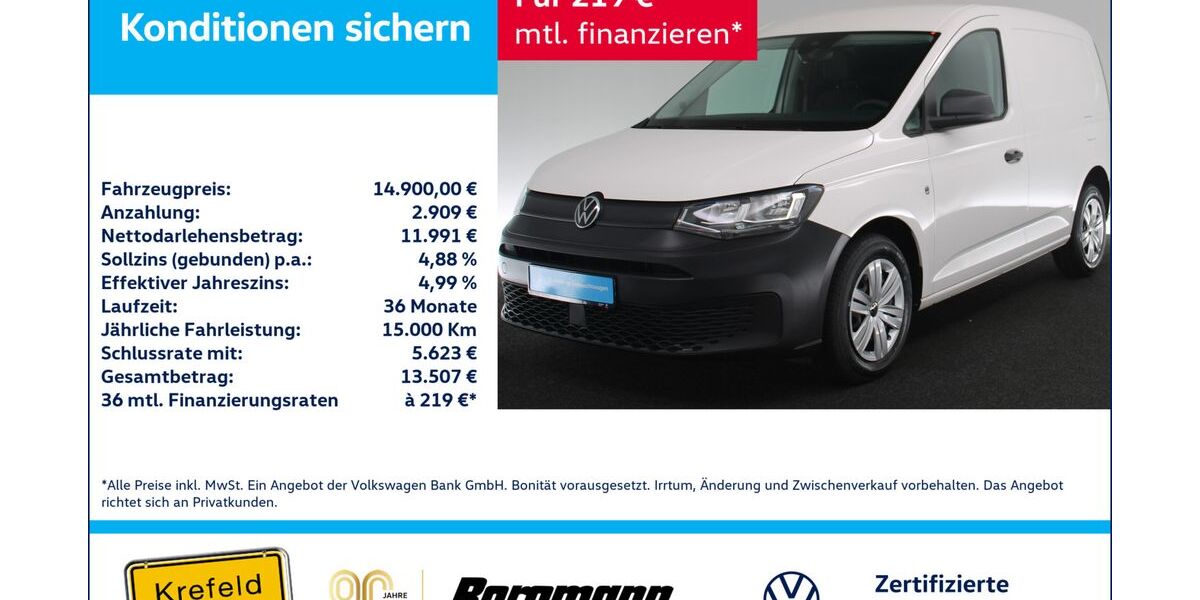 VW Caddy 71.007 km 14.900 &euro; Krefeld 47803