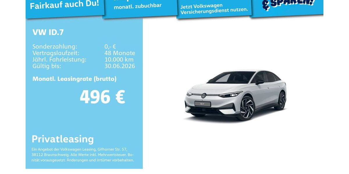 VW ID.7 10.271 km 46.164 &euro; Mannheim 68309