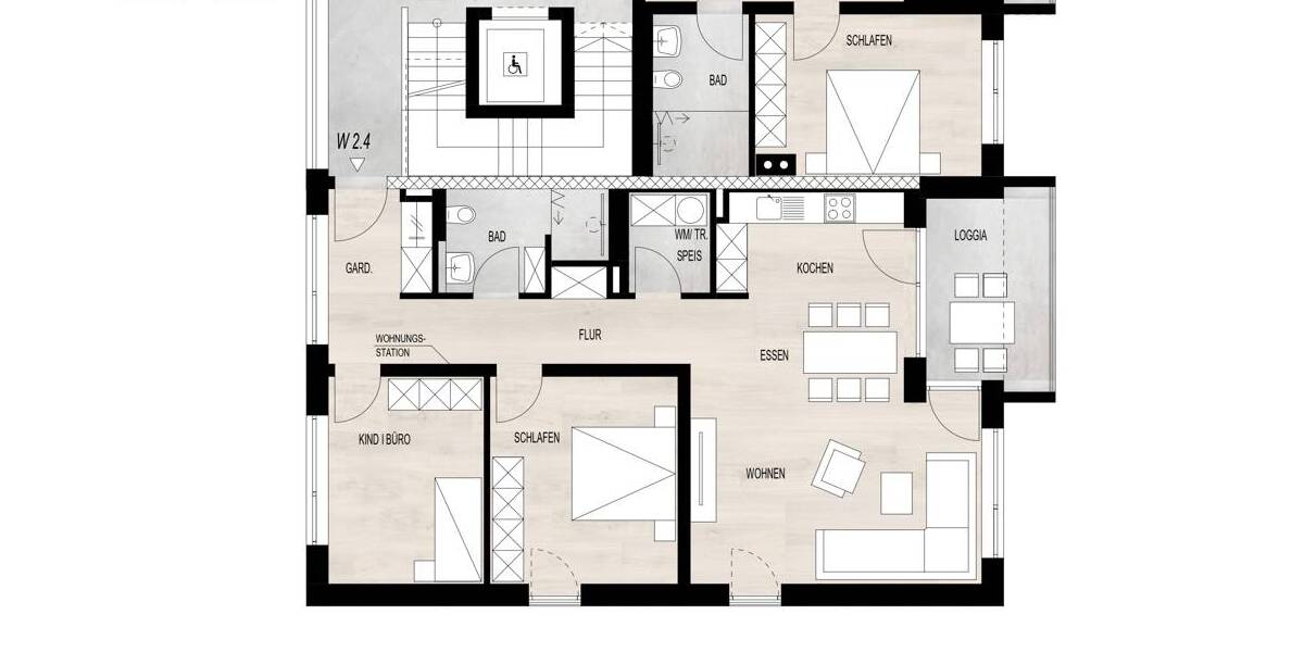 Etagenwohnung Schwarzach Bühel b. Schwarzach - 3 Zimmer, 88 m&sup2;, 371.024&euro; | Angebot:25670334