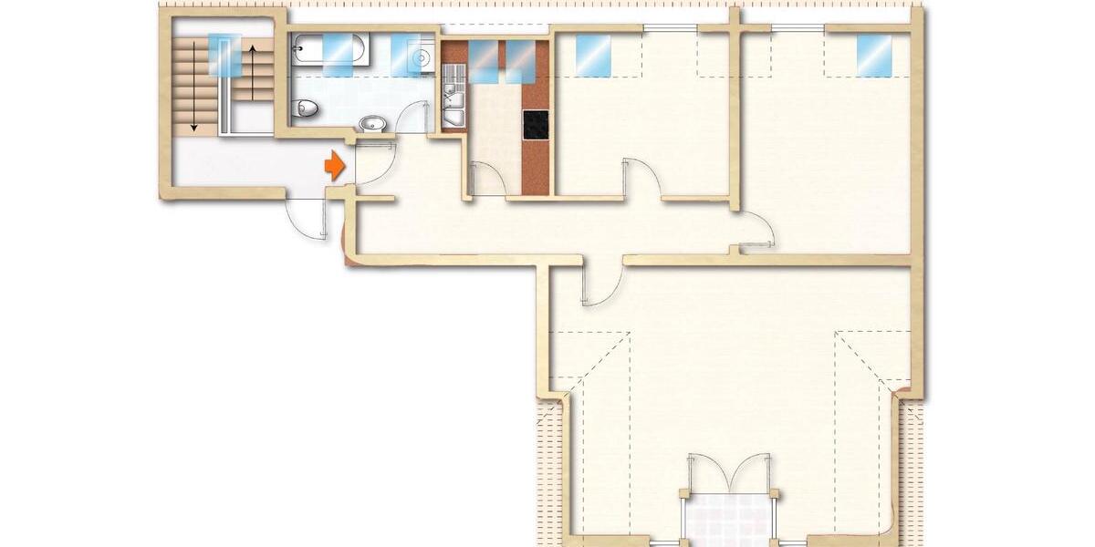 Dachgeschoßwohnung Leegebruch - 3 Zimmer, 94 m&sup2;, 1.100&euro; | Angebot:26647996