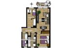 Etagenwohnung Borna - 3 Zimmer, 58 m&sup2;, 347&euro; | Angebot:25861218