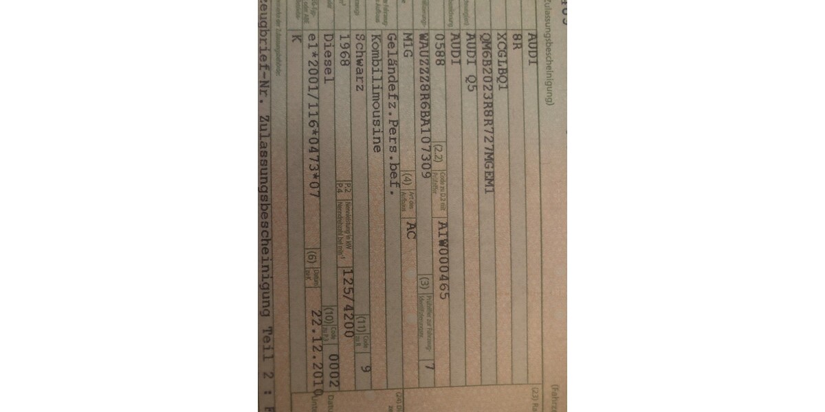 Audi Q5 270.000 km 9.500 &euro; Herforst 54662