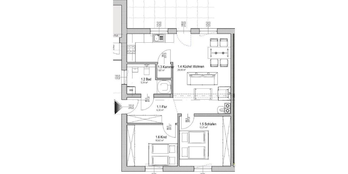 Erdgeschoßwohnung Pulsnitz - 4 Zimmer, 63 m&sup2;, 600&euro; | Angebot:26408567