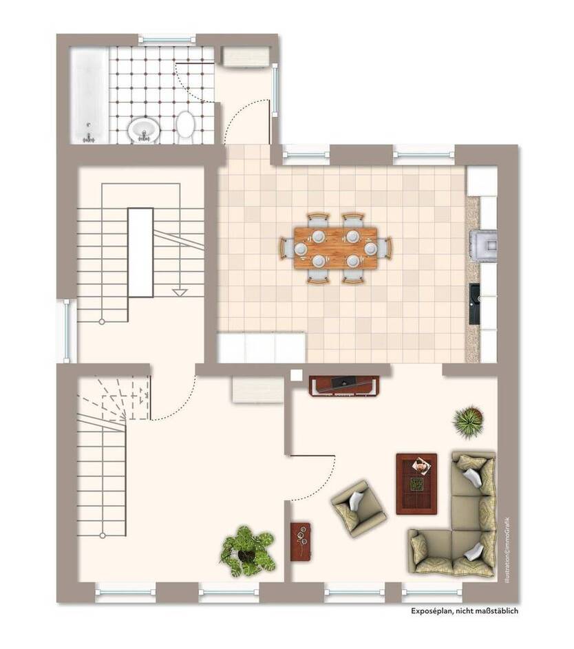 Freistehendes Ein-Zweifamilienhaus mit 9 Zimmern, 3 Bädern und ri