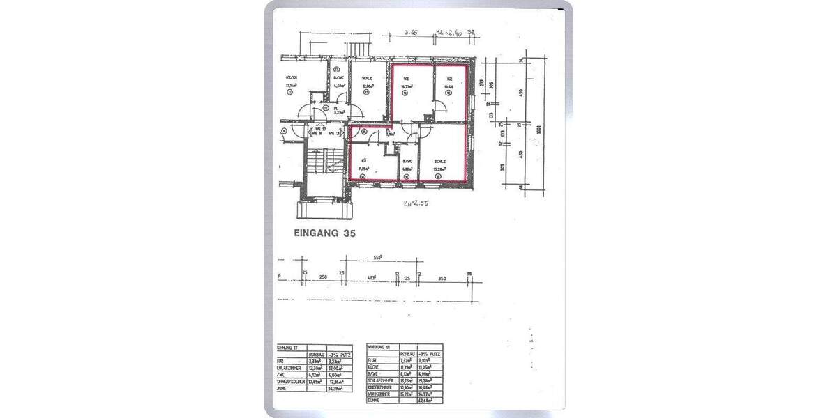 Etagenwohnung Mittweida - 3 Zimmer, 62 m&sup2;, 69.000&euro; | Angebot:25372360
