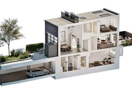 Galeriehaus mit Atriumterrasse und direktem Zugang zu Ihrem PKW in der TG_Nr.61 4 zimmer