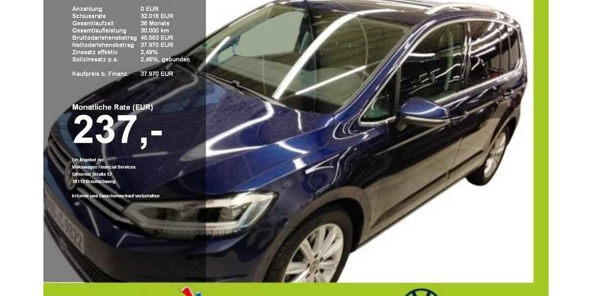 VW Touran 13.409 km 37.970 &euro; Mainburg 84048