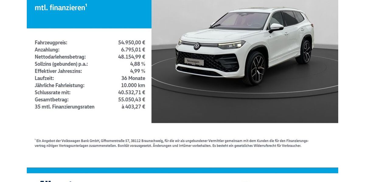 VW Tayron 4.900 km 54.950 &euro; Nordhausen 99734