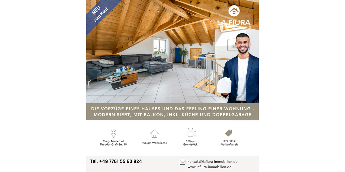 Einfamilienhaus Murg - 4 Zimmer, 108 m&sup2;, 399.000&euro; | Angebot:23490120