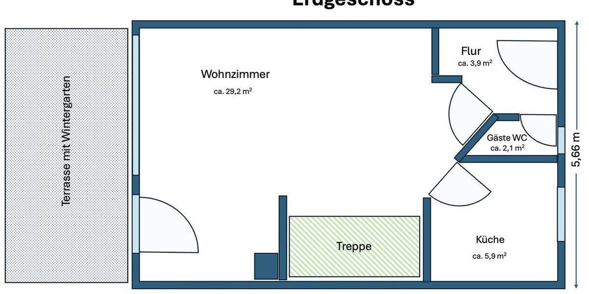 Reihenmittelhaus Landshut Schönbrunn - 6 Zimmer, 128 m&sup2;, 649.000&euro; | Angebot:26695151