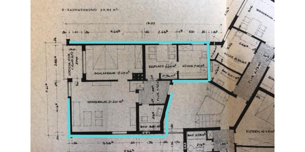 Etagenwohnung Oldenburg Etzhorn - 2.5 Zimmer, 58 m&sup2;, 129.000&euro; | Angebot:26420735