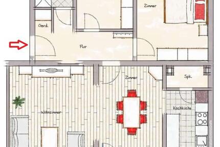 Wohnung Speyer - 4 Zimmer, 85 m&sup2;, 289.000&euro; | Angebot:24940639