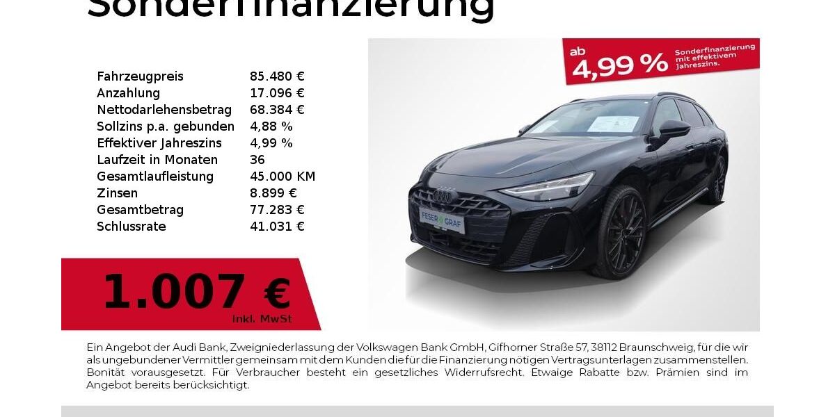 Audi A6 4.900 km 85.480 &euro; Fürth 90763