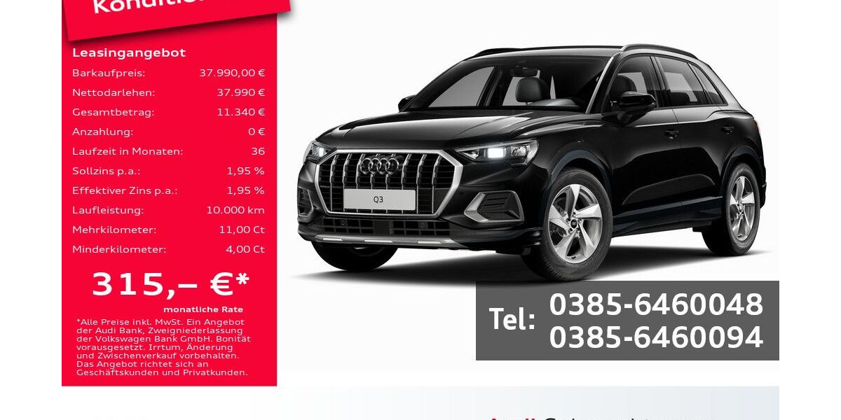 Audi Q3 17.600 km 37.990 &euro; Schwerin 19061