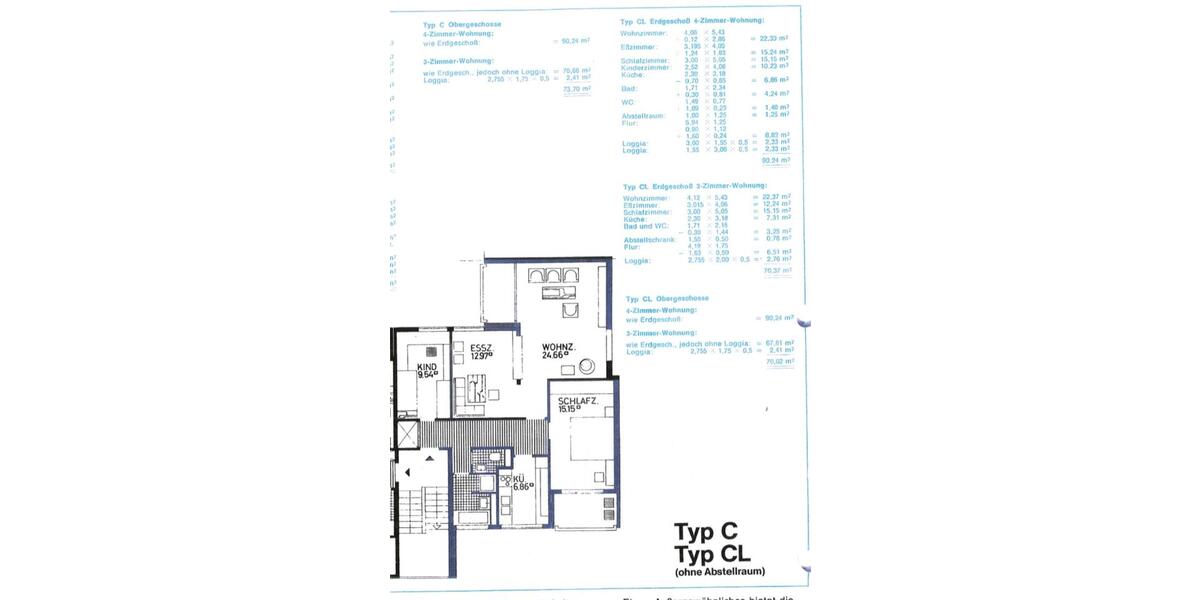 Etagenwohnung Laatzen - 3.5 Zimmer, 90 m&sup2;, 185.000&euro; | Angebot:27019811