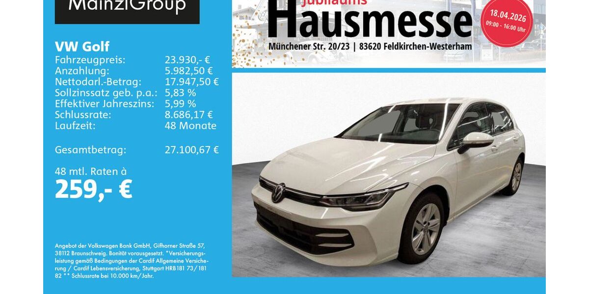 VW Golf 19.000 km 23.930 &euro; Feldkirchen/Westerham 83620