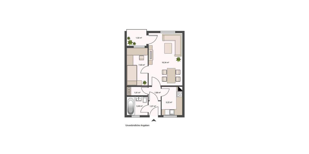 Etagenwohnung Wiesbaden Dotzheim - 2 Zimmer, 38 m&sup2;, 433&euro; | Angebot:24622749