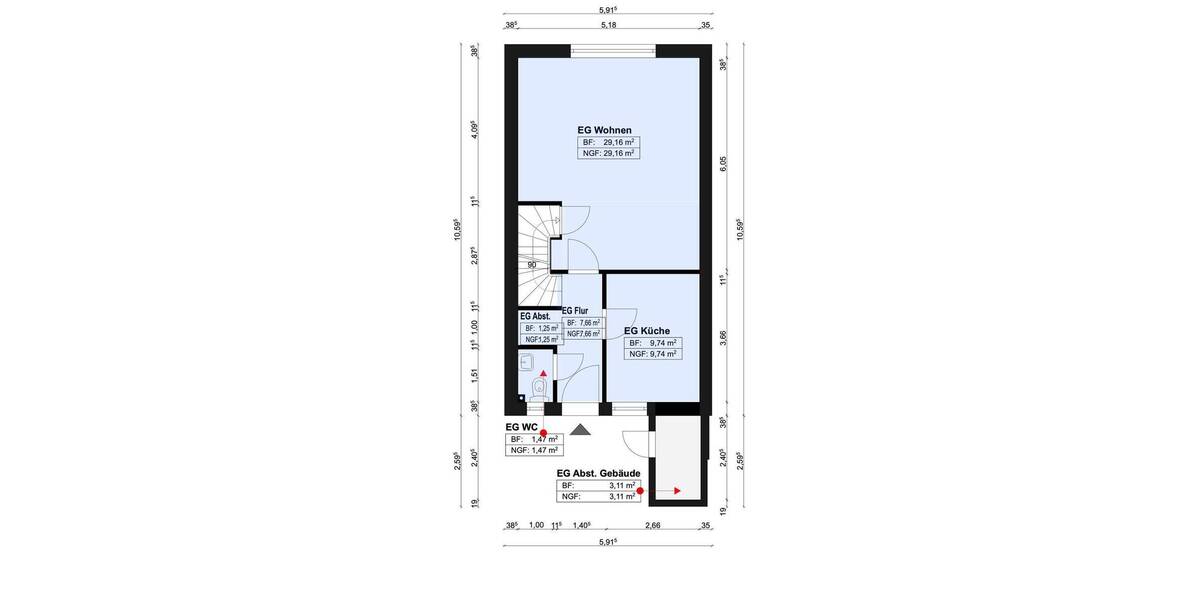 Reihenmittelhaus Klein Rogahn - 4 Zimmer, 90 m&sup2;, 195.000&euro; | Angebot:26119529