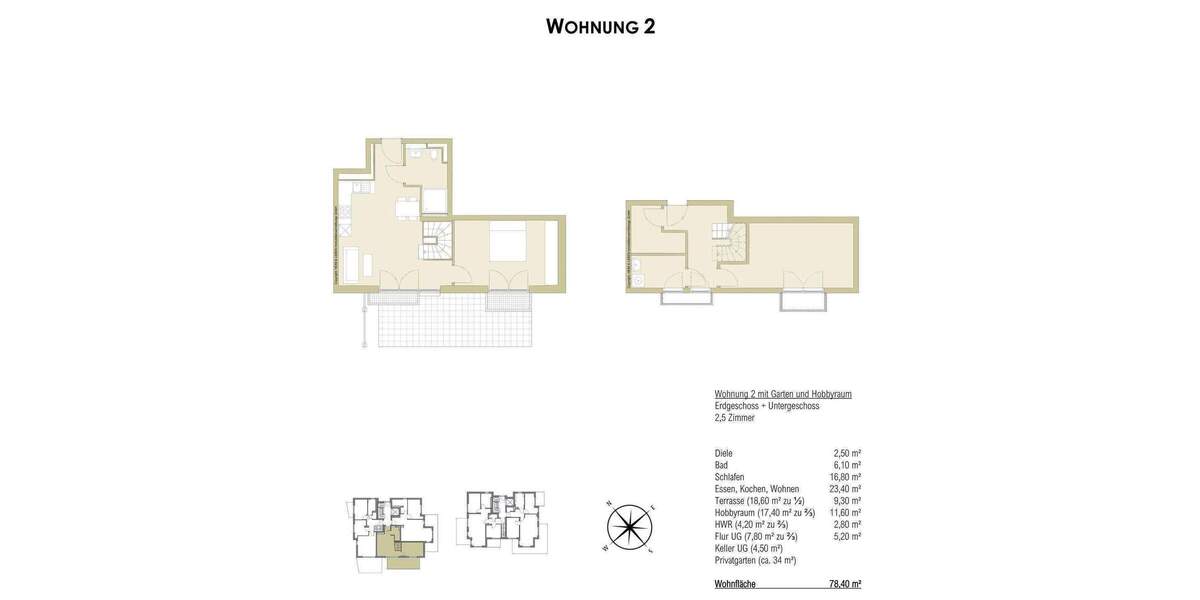 Etagenwohnung München Trudering-Riem - 2 Zimmer, 78 m&sup2;, 775.000&euro; | Angebot:26289646